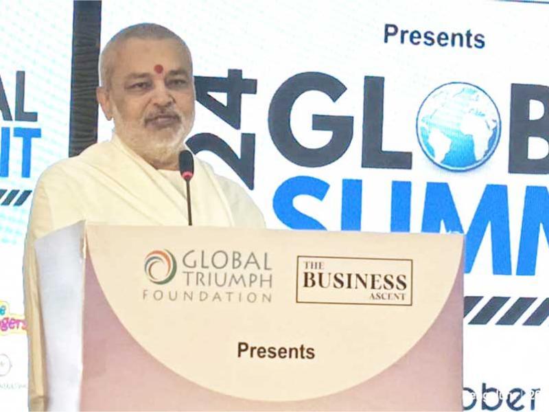 Brahmachari Girish Ji has attended and delivered inaugural address at Global Business and Education Summit 2024 at Bangalore Karnataka. It was organised by Global Triumph Foundation in collaboration with many corporate houses and educational institutions. Many successful corporate leaders, entrepreneurs, media house executives and educationists have participated in Summit. Honourable Secretary of Karnataka Legislative Assembly Mrs. M. K. Vishalakshi, His Excellency Counsel General of Vietnam for Karnataka Shri Sriniwas Murthy, Director of state of MSME, Shri Ajay Pratap Singh-Joint Secretary, Madhya Pradesh Press Club and many other dignitaries were present in the summit. In his address Brahmachari Girish Ji has welcomed all to join hands in immediate need to create Peace and bring Harmony in the world today using the Vedic Technologies brought to light by His Holiness Maharishi Mahesh Yogi Ji.