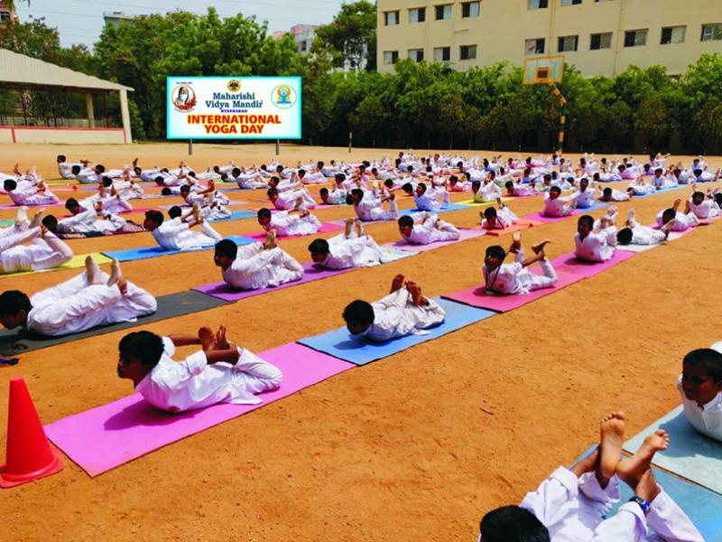 	International Yoga Day was celebrated at Maharishi Vidya Mandir Hyderabad