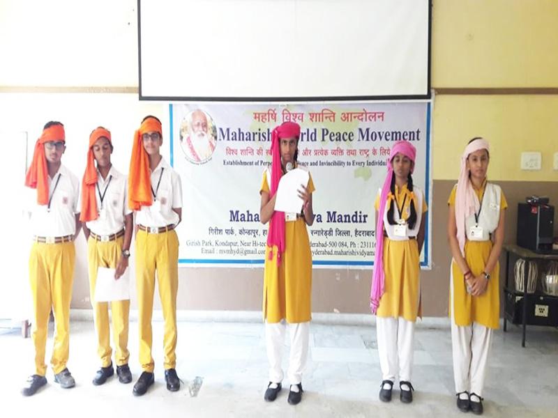 Maharishi World Peace Day celebrated MVM Hyderabad