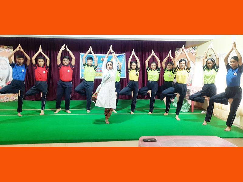 MVM Silchar : International Yoga Day organized at Maharishi Vidya Mandir Silchar. Students, teachers and staff enthusiastically participated in yoga practices.